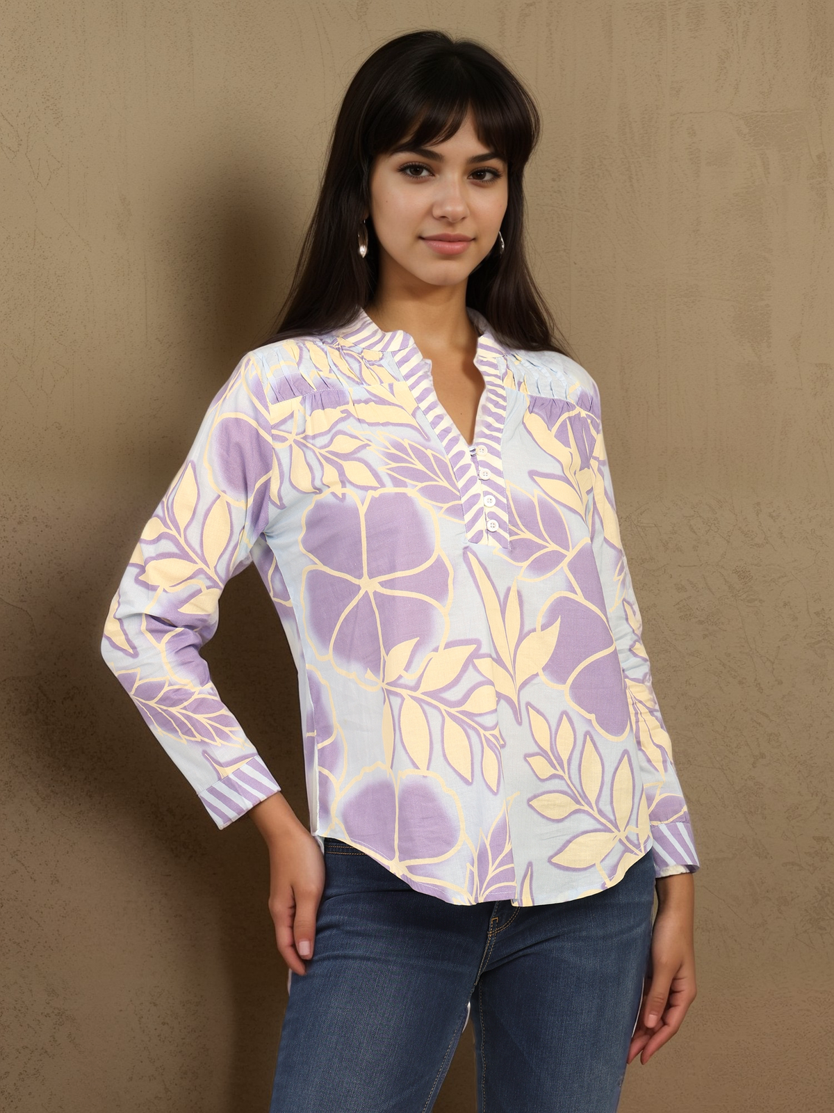Blue Petal Cascade Tops