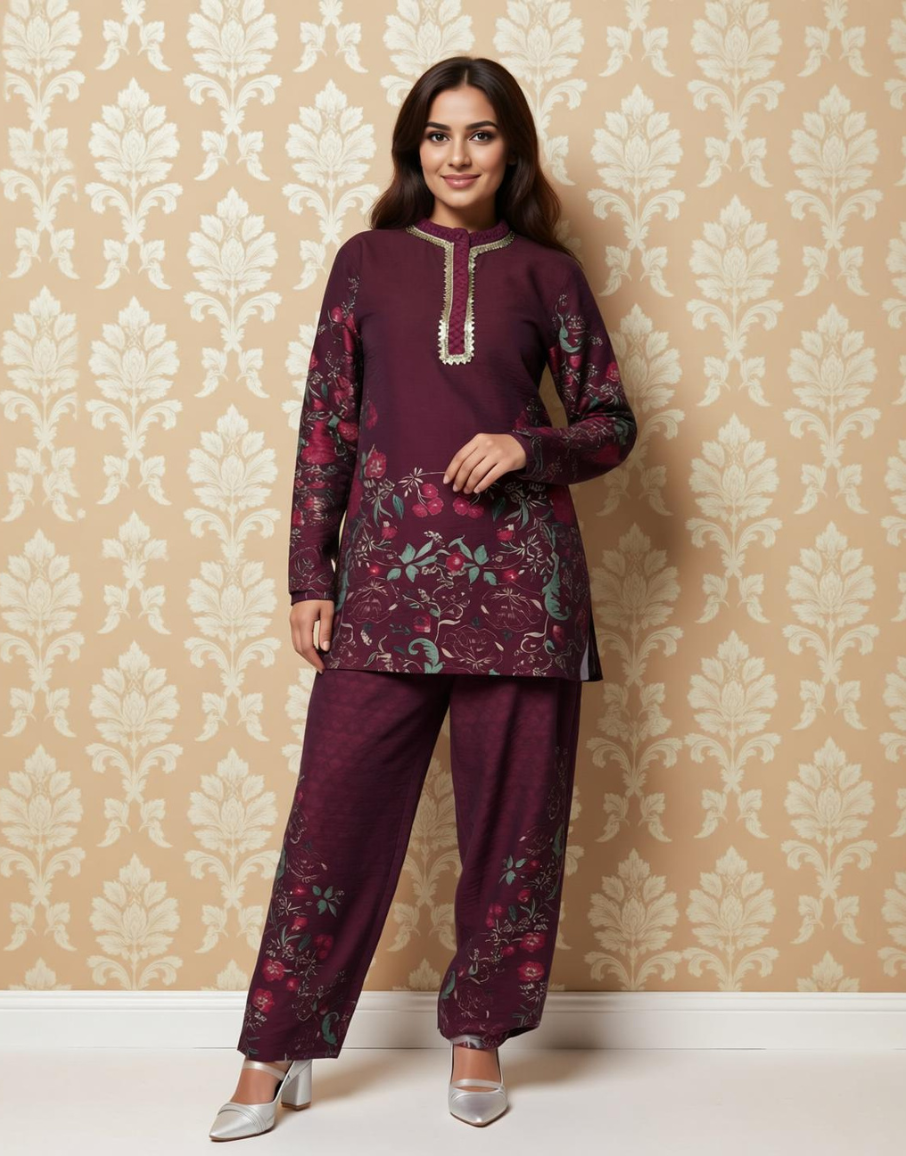 Royal Rouge Viscose Value Added coord set