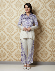 Alabaster Aura Linen Value Added Co-ords Set