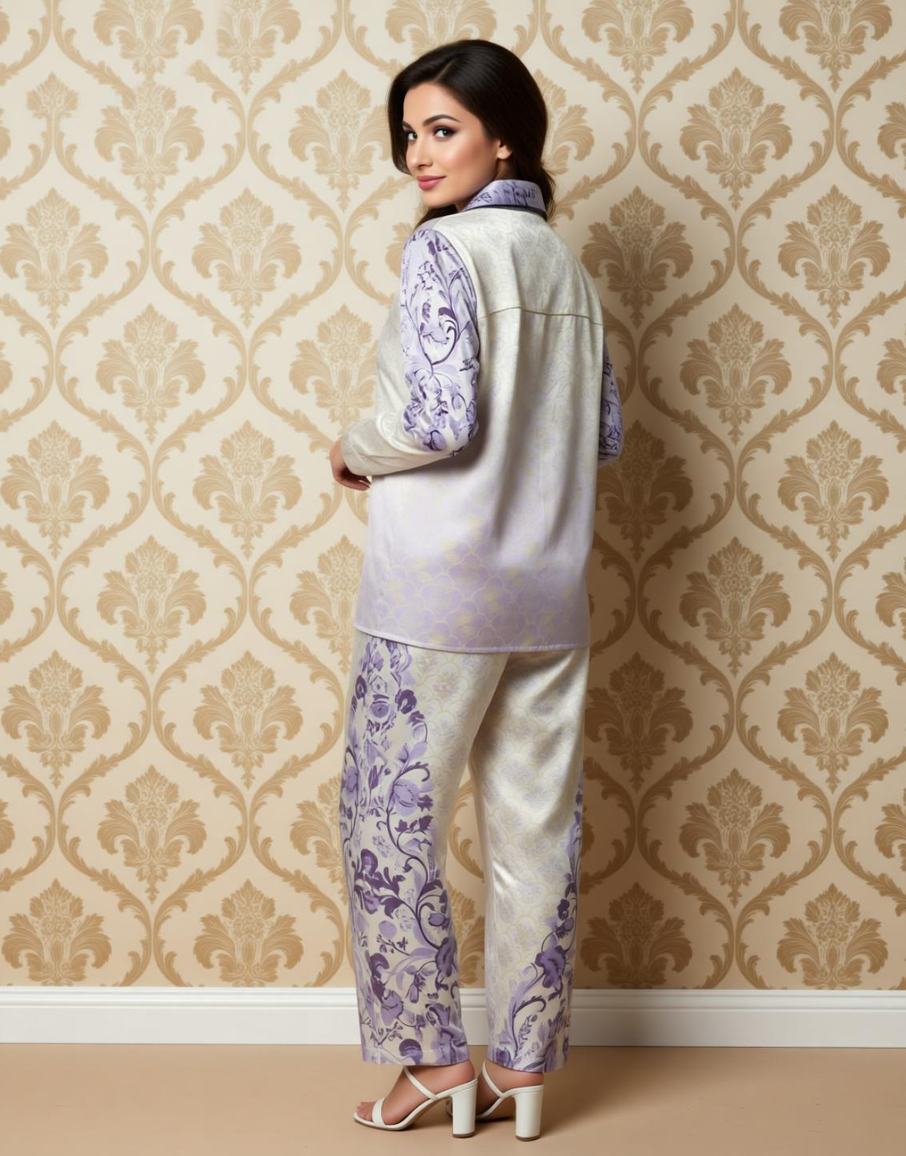 Alabaster Aura Linen Value Added Co-ords Set