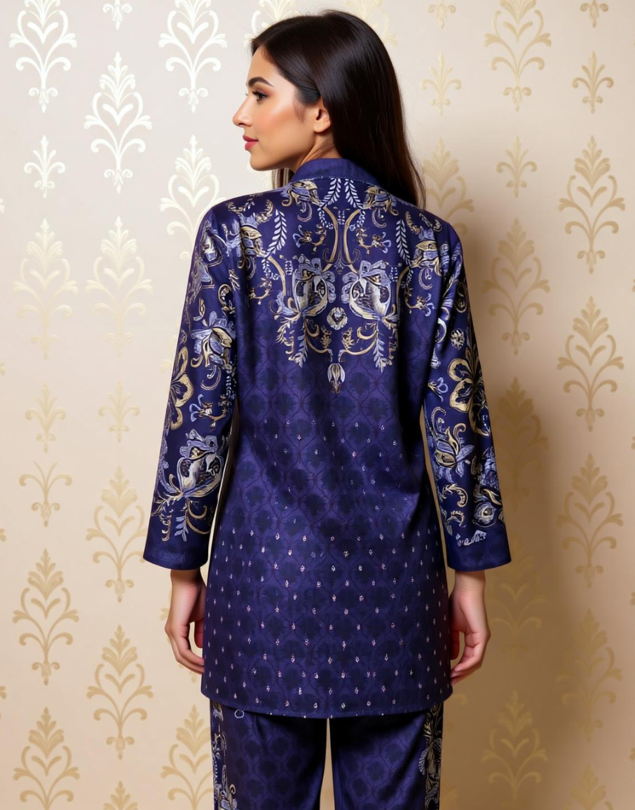 Purple Reign Linen Value Added Co-ord Set