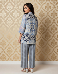 Midnight Blue Viscose Printed Co-ord Set