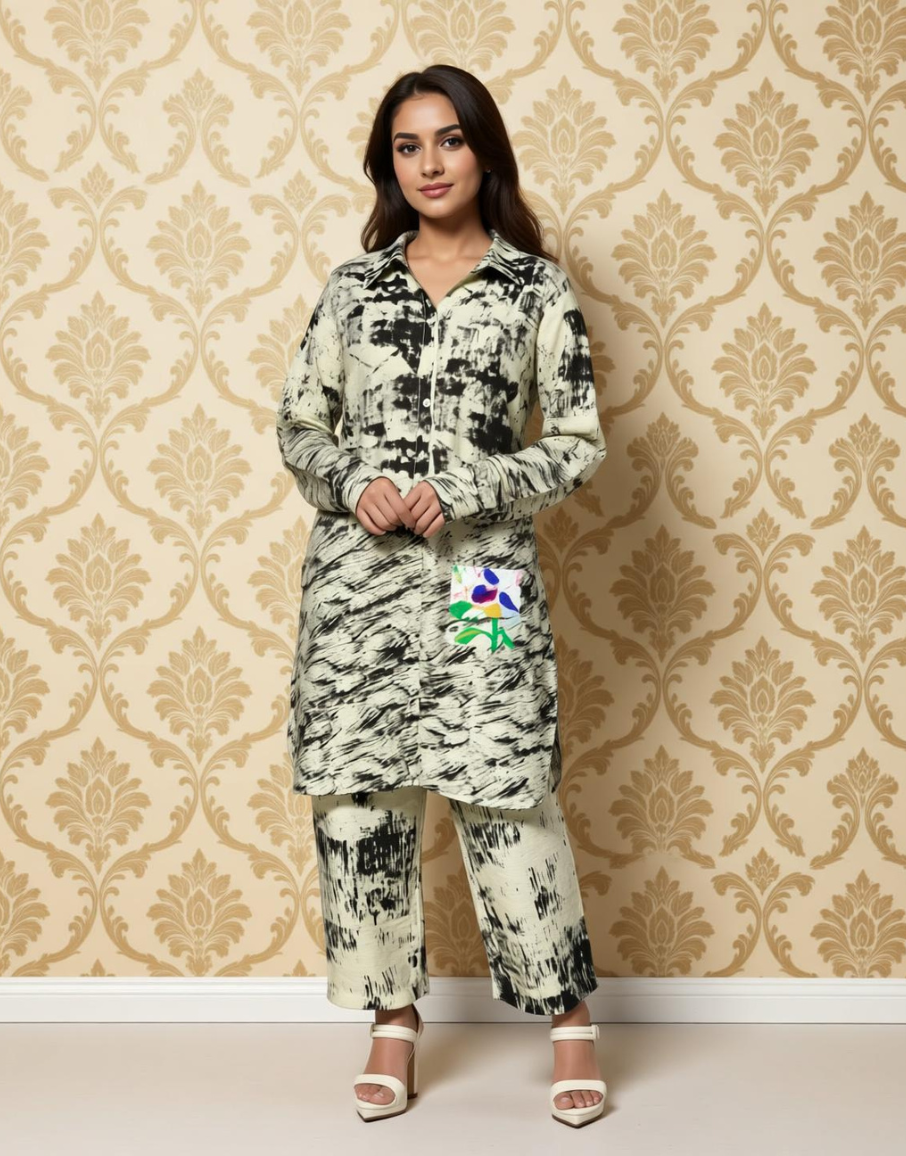 Chroma Vibe Printed Viscose Coord Set