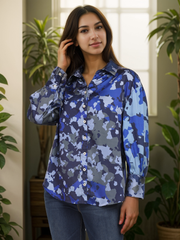 Blue Floral Rhapsody Shirt