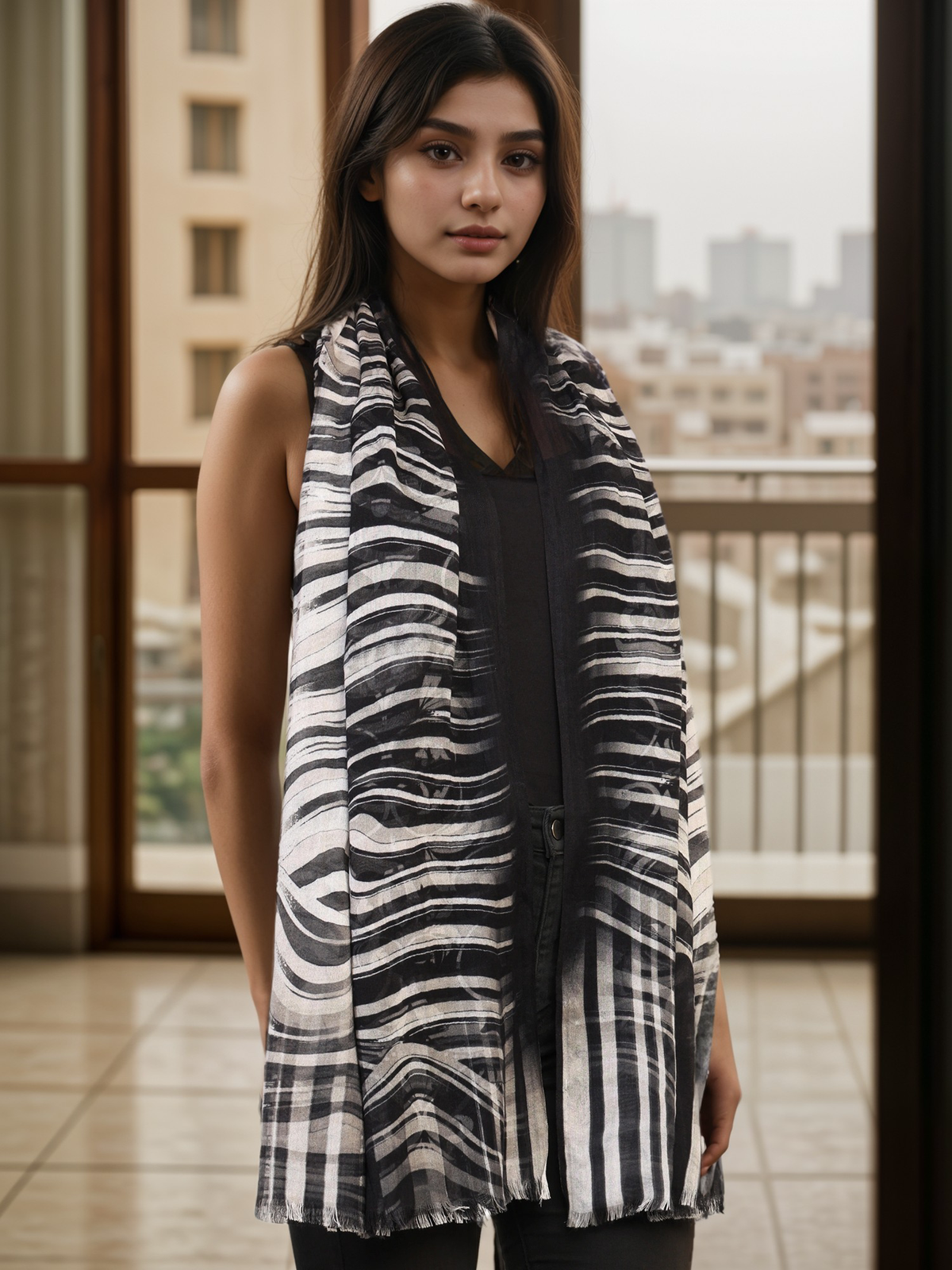 PRINTED MODAL SCARF