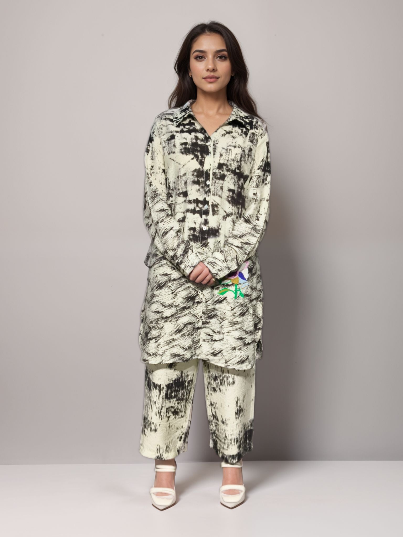 Chroma Vibe Printed Viscose Coord Set