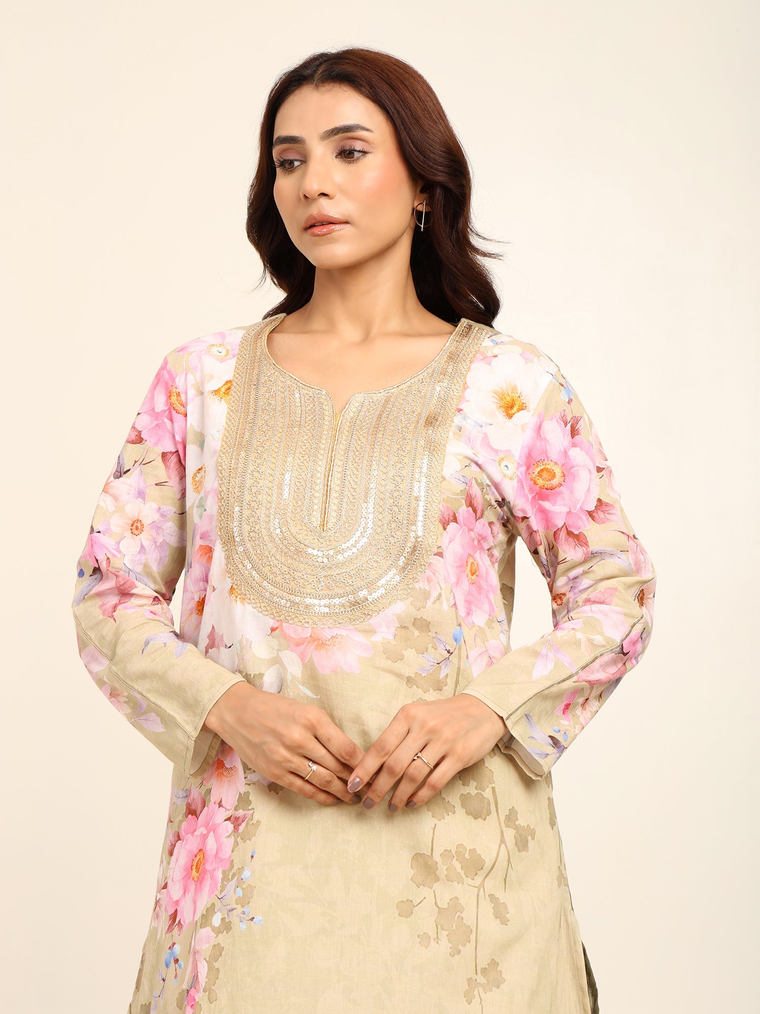 Beige Muse Kurta set