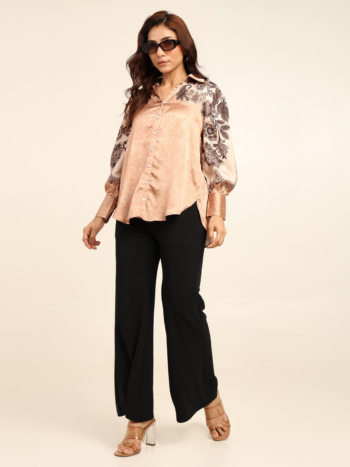 Beige Petals Shirt
