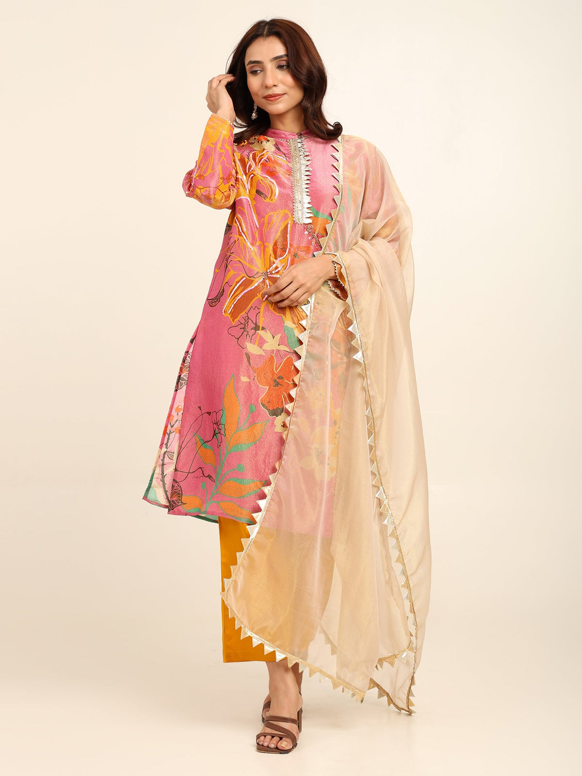 Pink Mirage Kurta set