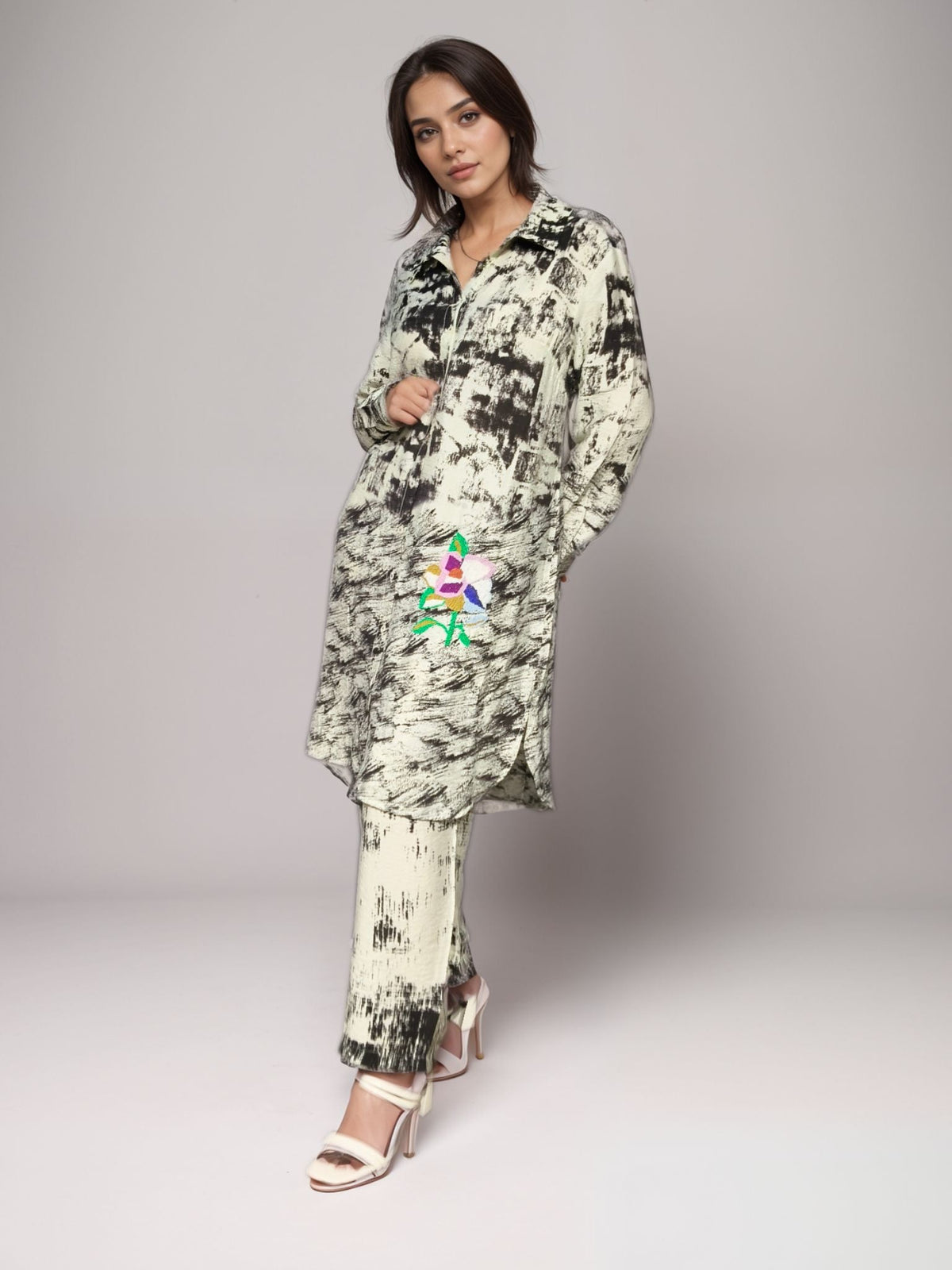 Chroma Vibe Printed Viscose Coord Set