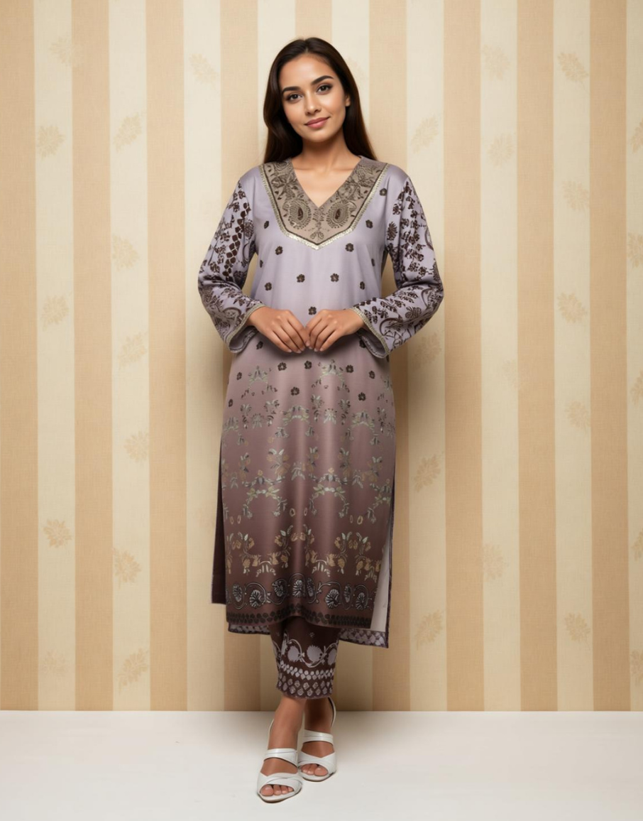 Cinnamon Charm Viscose Value Added Kurta Set