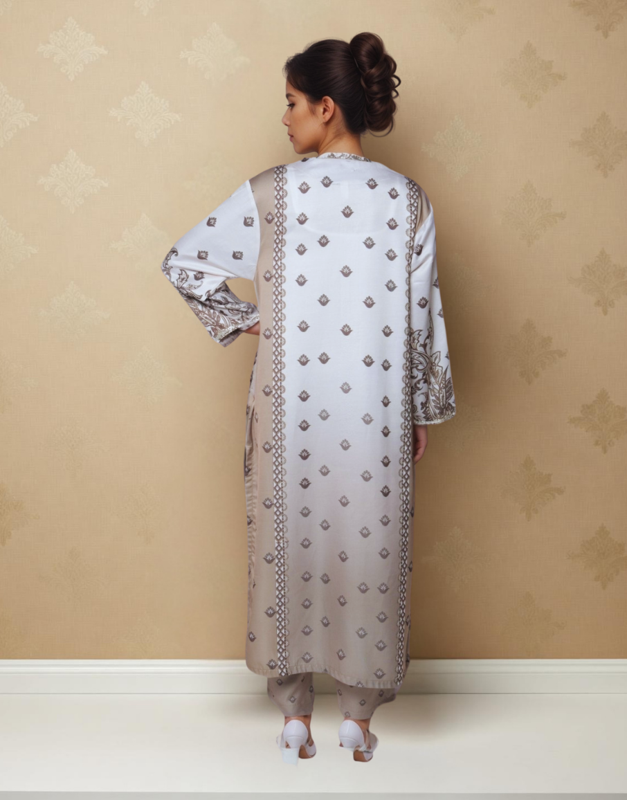 Ethereal Elegance Satin Value Added Kurta Set