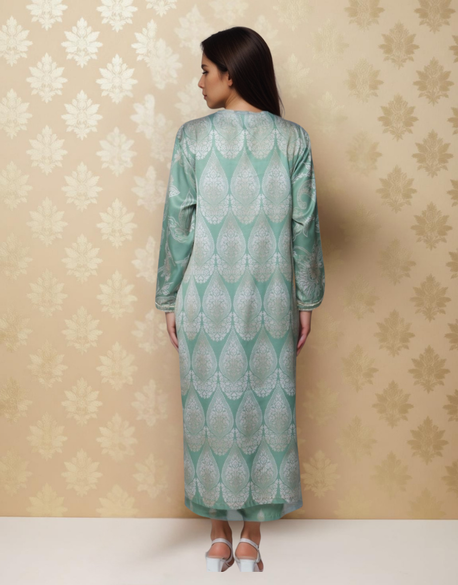 Pastel Dew Satin Value Added Kurta Set