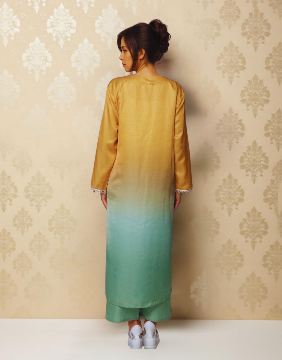 Sunburst Satin Value Added  Kurta Set