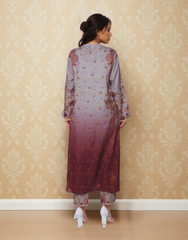 Sangria Splendor Linen Value Added Kurta Set