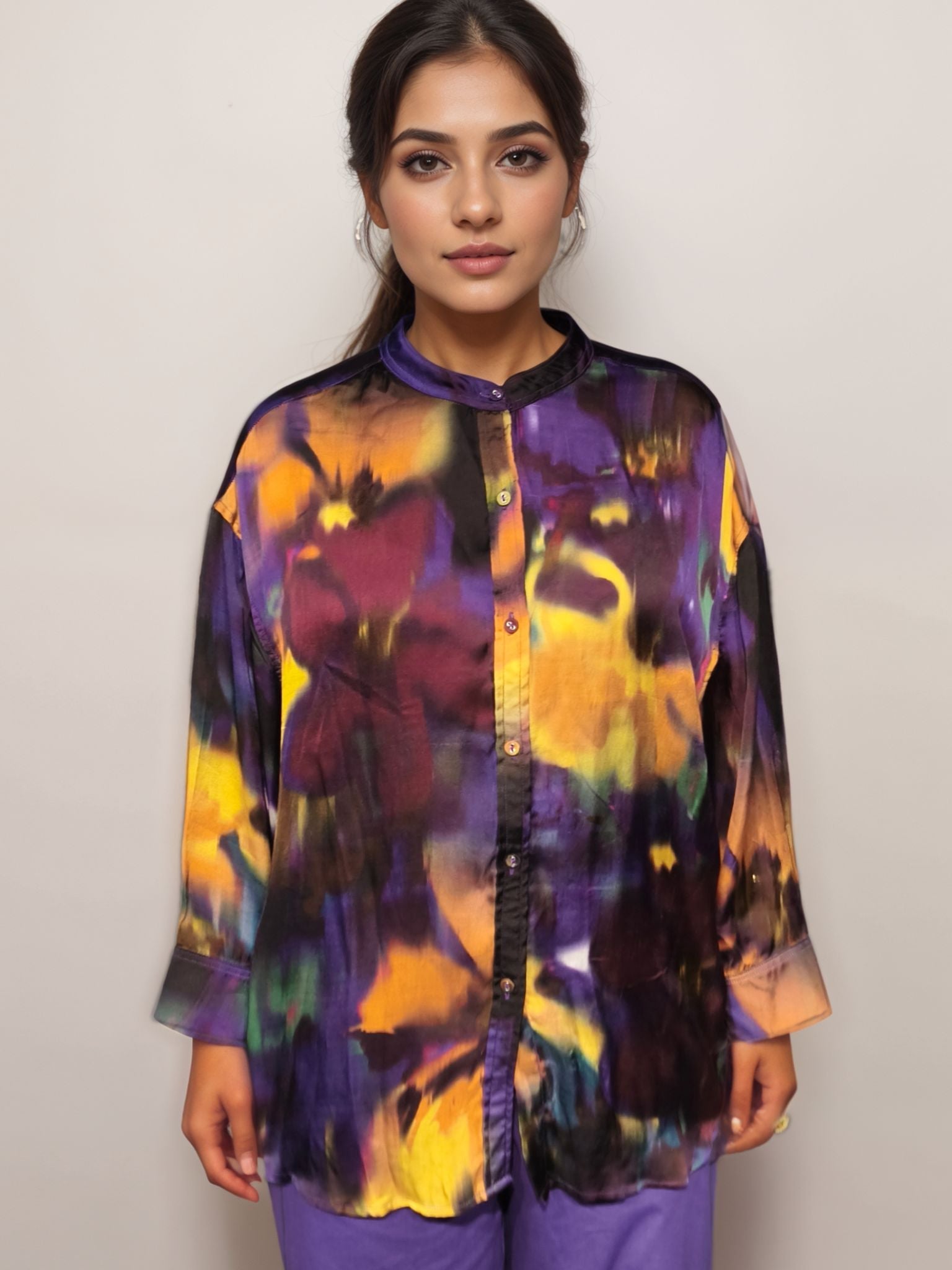 Bold Brush Viscose Printed Shirt