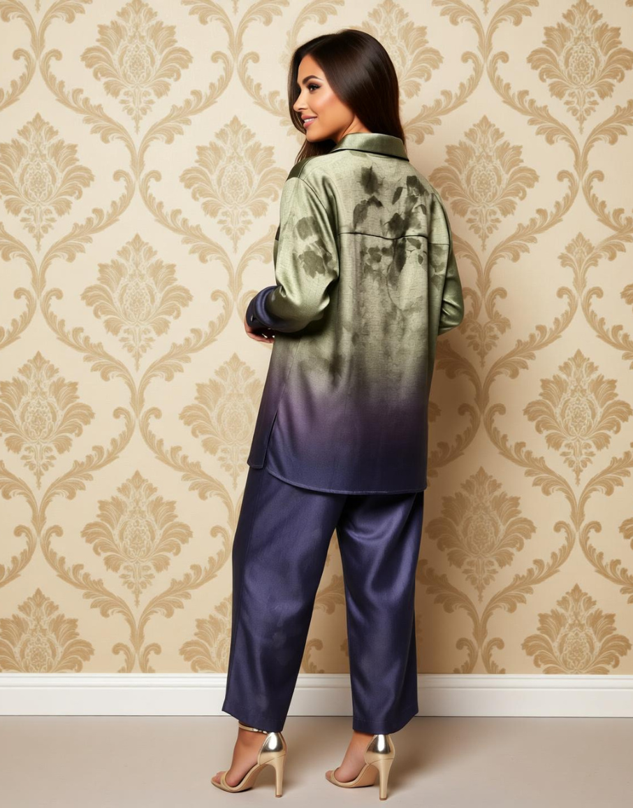 Amethyst Aura Printed Viscose Co-ord