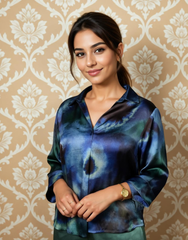 Skyline Printed satin Shirt