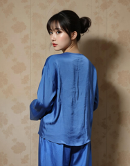 True Blue Essential Solid Viscose Top