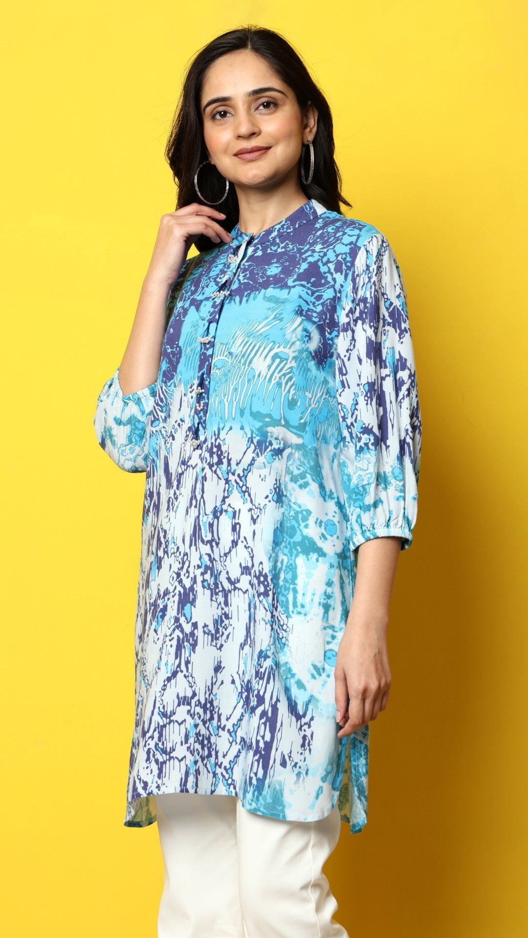 VOILET PRINTED TUNIC