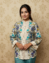 Petal Pop Printed Viscose Shirt