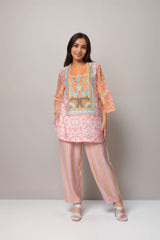 Petal Pink Viscose Printed Co-ord Set