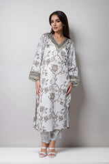 Cream Reverie Satin Value Added Kurta set