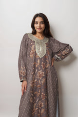 Rustic Root Viscose Value Added  Kurta Set