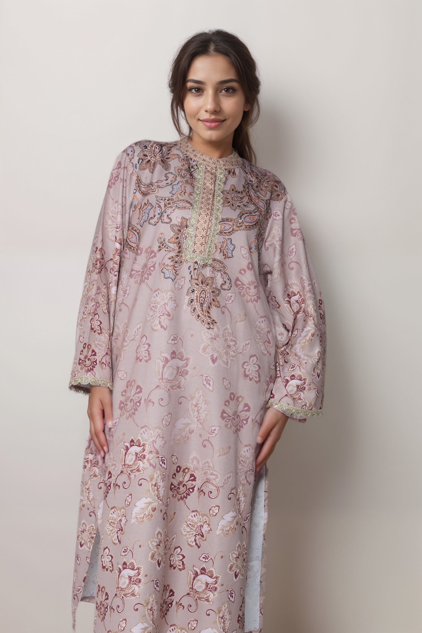 Sandy Bloom Linen Value Added Kurta Set
