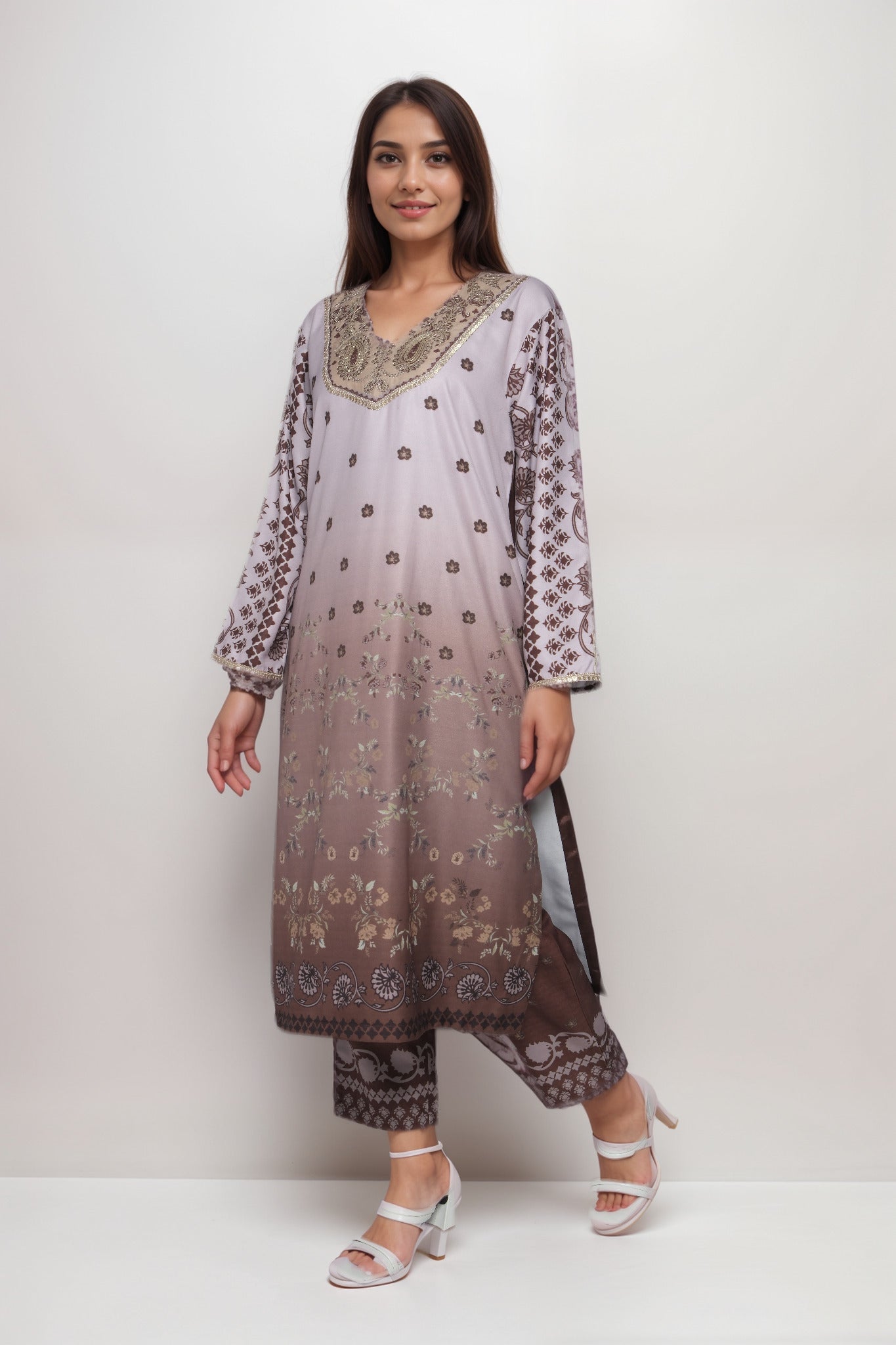 Cinnamon Charm Viscose Value Added Kurta Set