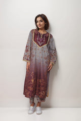 Sangria Splendor Linen Value Added Kurta Set