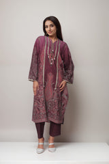 Berry Blush Viscose Value Added Kurta Set