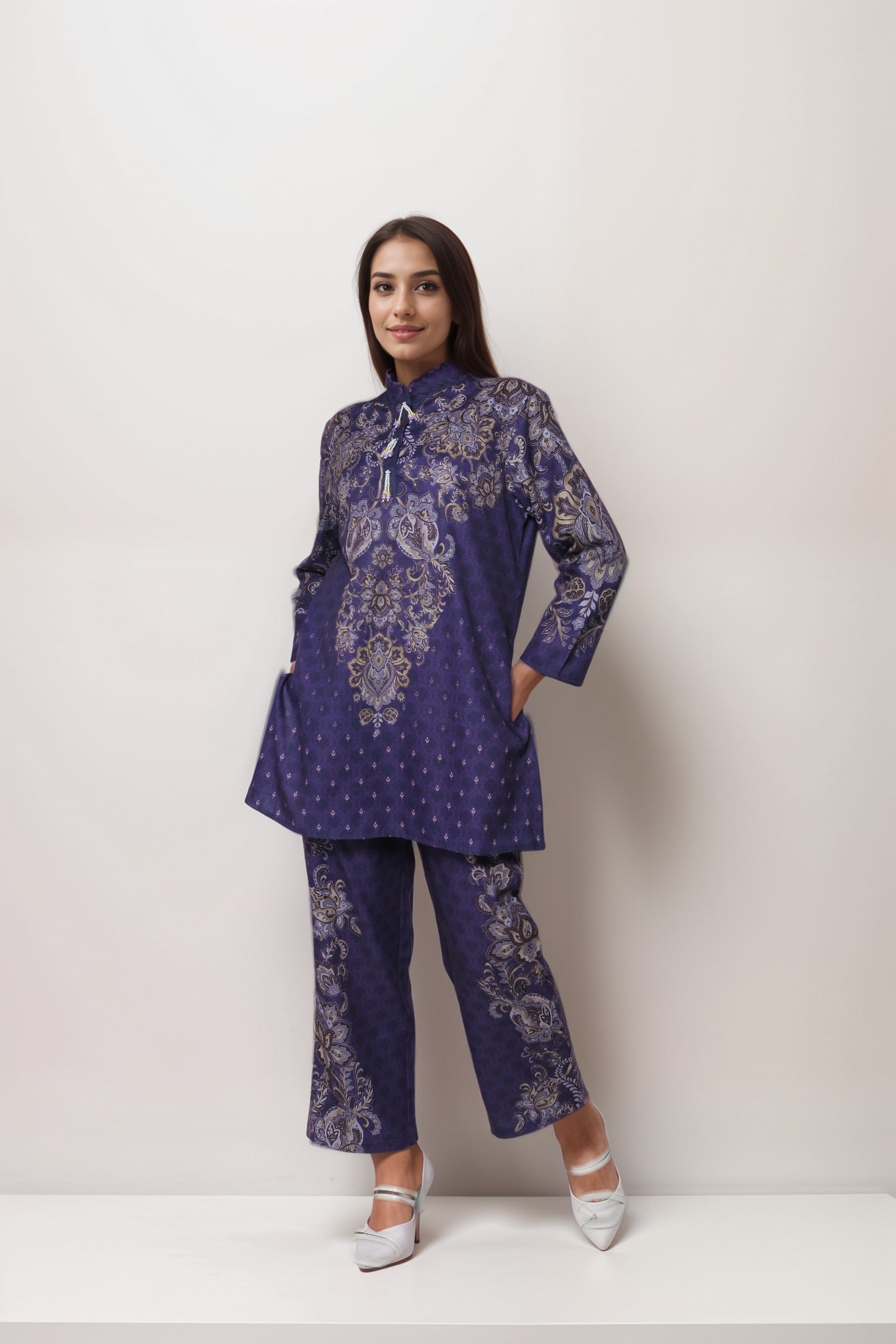 Purple Reign Linen Value Added Co-ord Set