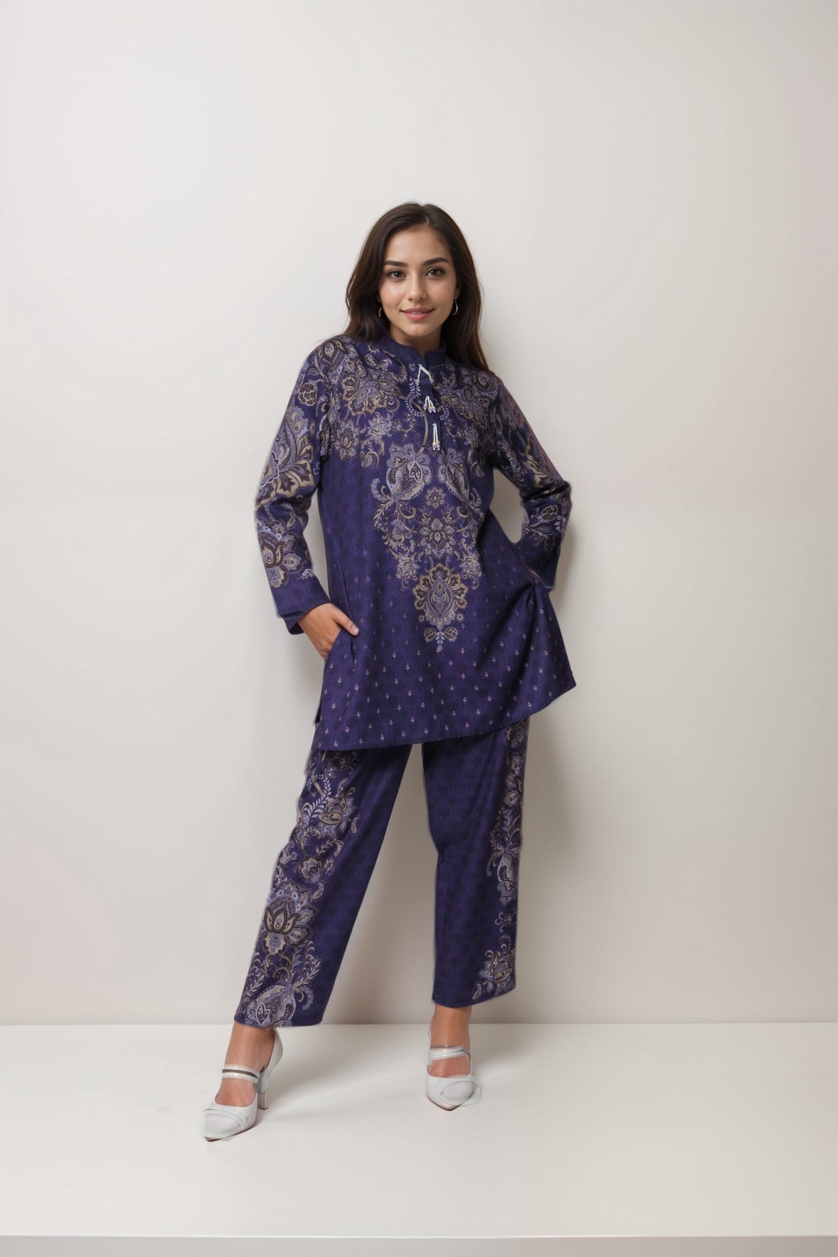 Purple Reign Linen Value Added Co-ord Set