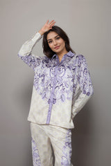 Alabaster Aura Linen Value Added Co-ords Set