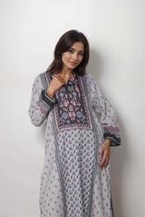 Slate Whisper Linen Value Added Kurta Set