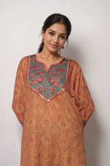 Clay Serenity Linen Value Added Kurta Set