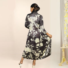 Boho Bloom Printed Satin Dress